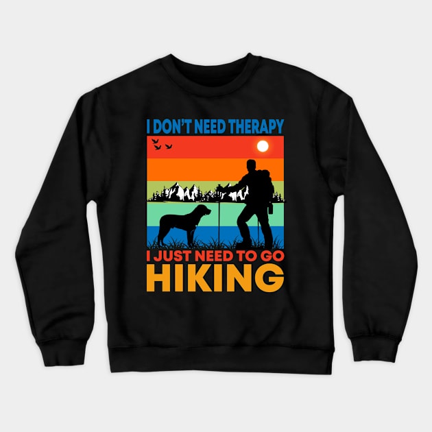 Hiking T - Shirt Design Crewneck Sweatshirt by Shuvo Design